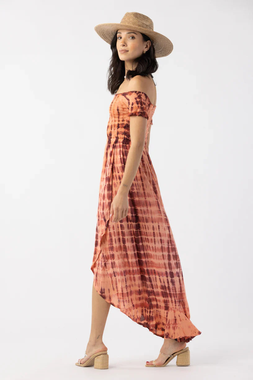 Tiare Hawaii Cheyenne Maxi Dress - Coral Wine Sabia