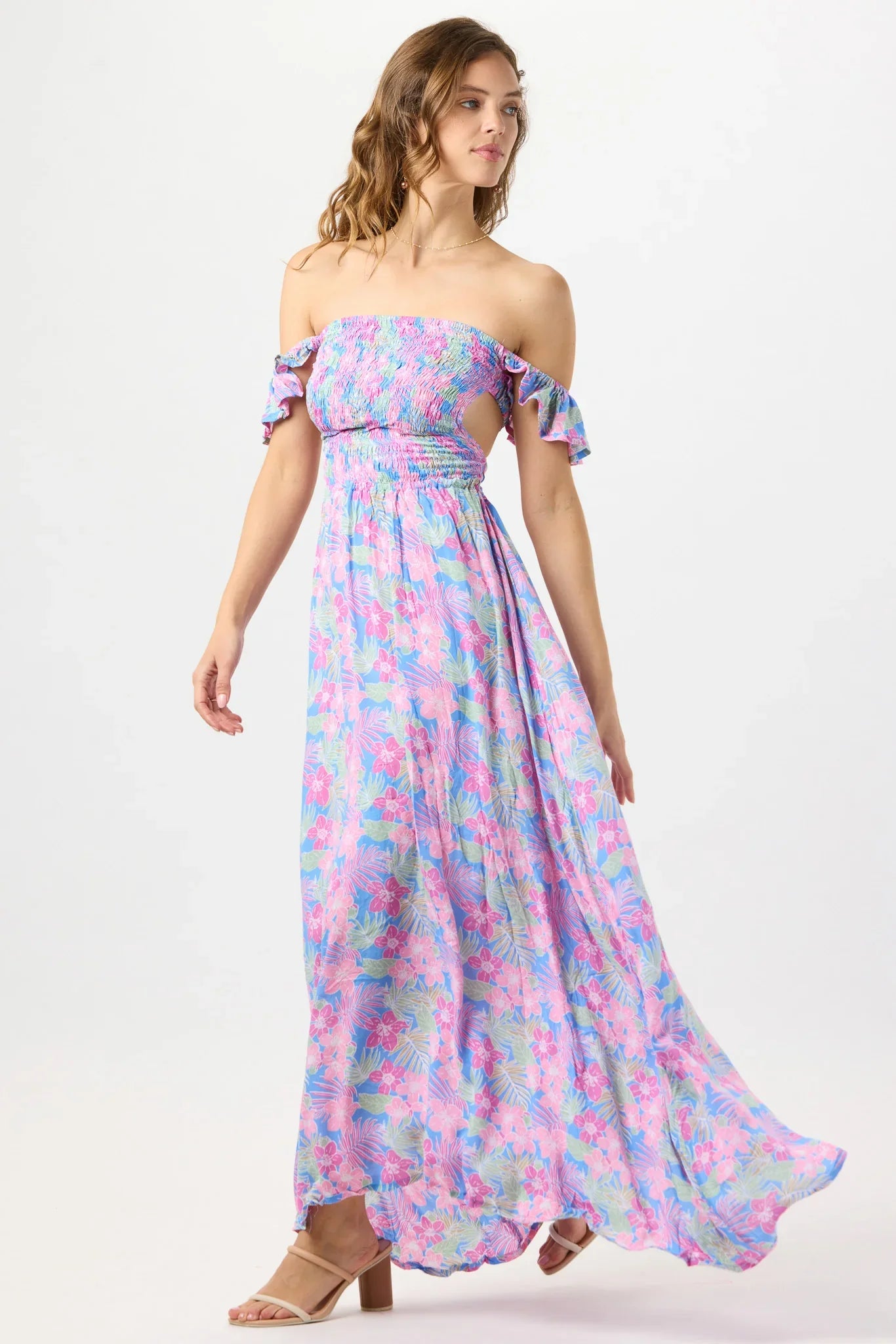 Tiare Hawaii Claudia Maxi Dress - Tropics Cornflower