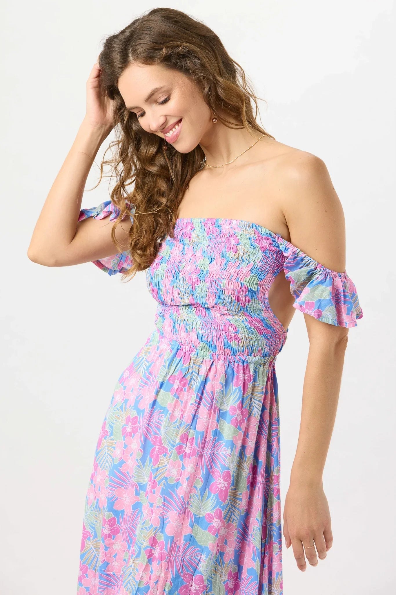 Tiare Hawaii Claudia Maxi Dress - Tropics Cornflower