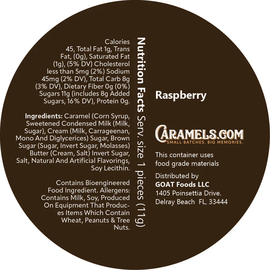 Caramels.com Raspberry Sorbet