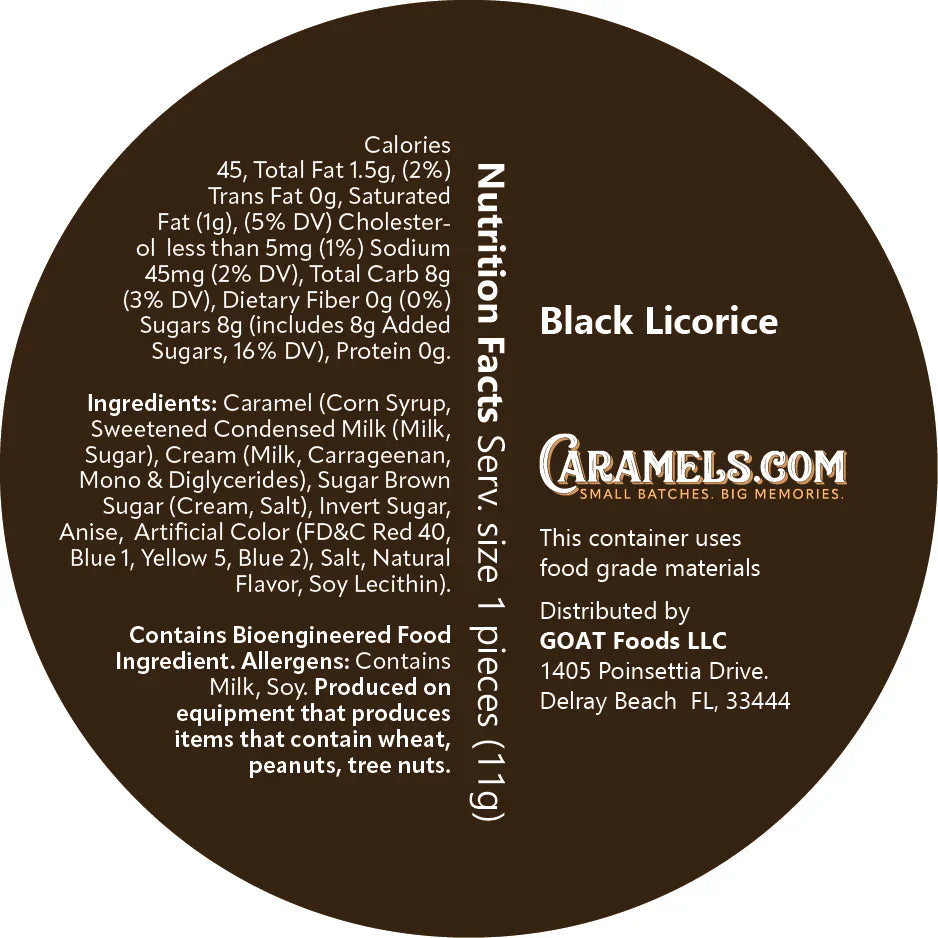 Caramels.com Black Licorice