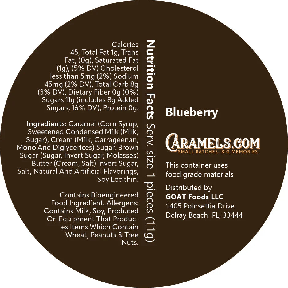 Caramels.com Blueberry Pie