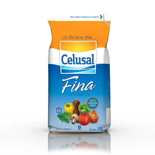 Pampa Direct Celusal Fine Salt Fina, Gluten-Free Sal Corrediza, 500 g / 1.1 lb