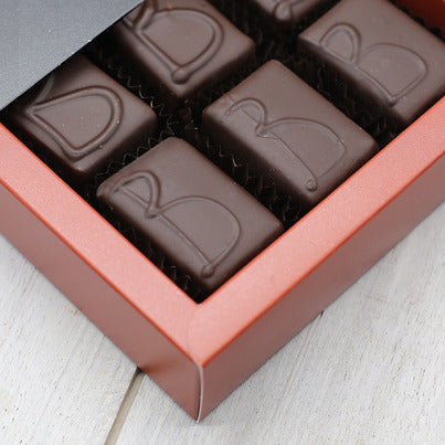 John Kelly Chocolates 6 Piece Dark Chocolate with Bourbon