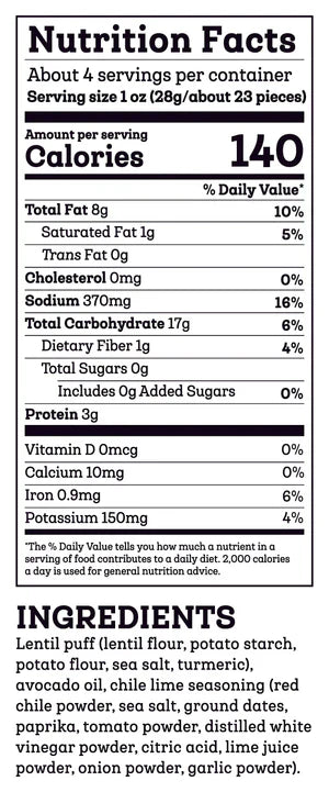 Siete Foods Grain Free Chile Lime Puff Snacks