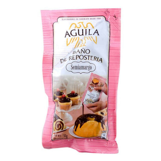 Pampa Direct Águila Semi-Bitter Chocolate Coating Confectioner's Baño de Repostería Semi-Amargo 150 g / 5.2 oz pouch