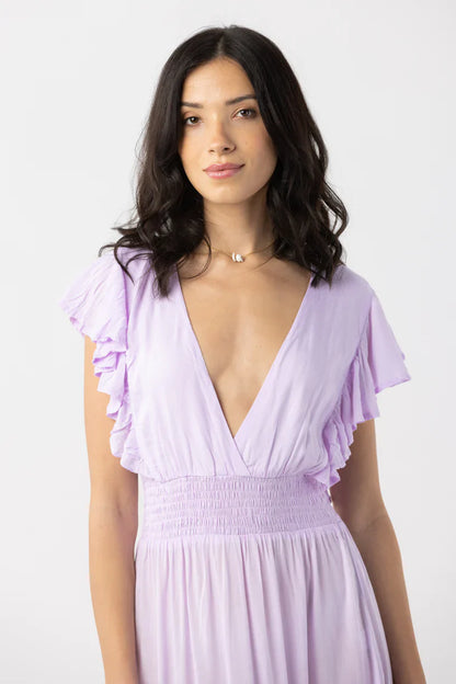 Tiare Hawaii Dahlia Maxi Dress - Violet Rust Ombre