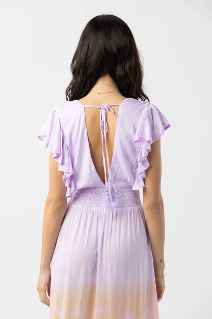 Tiare Hawaii Dahlia Maxi Dress - Violet Rust Ombre