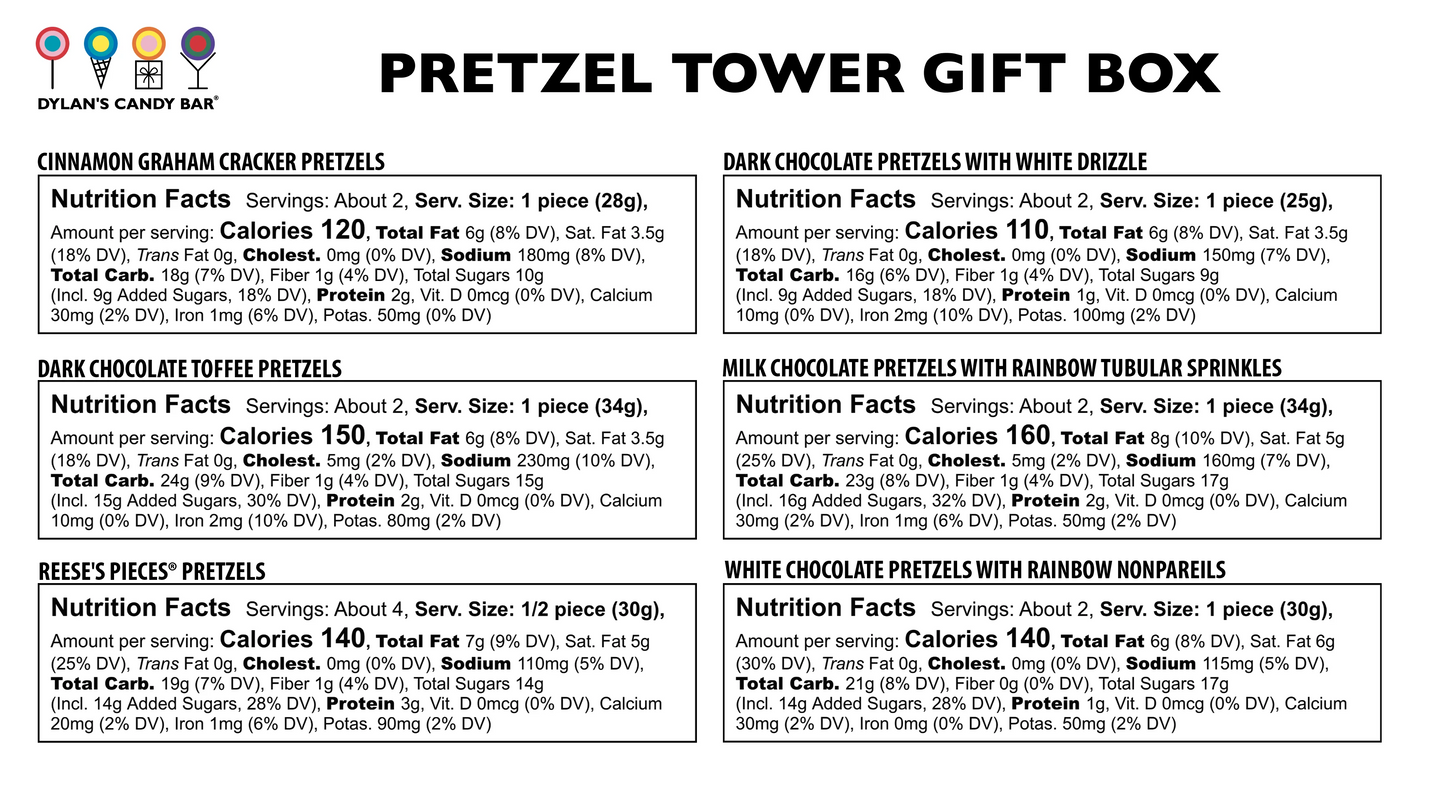 Dylan's Candy Bar Pretzel Tower Gift Box