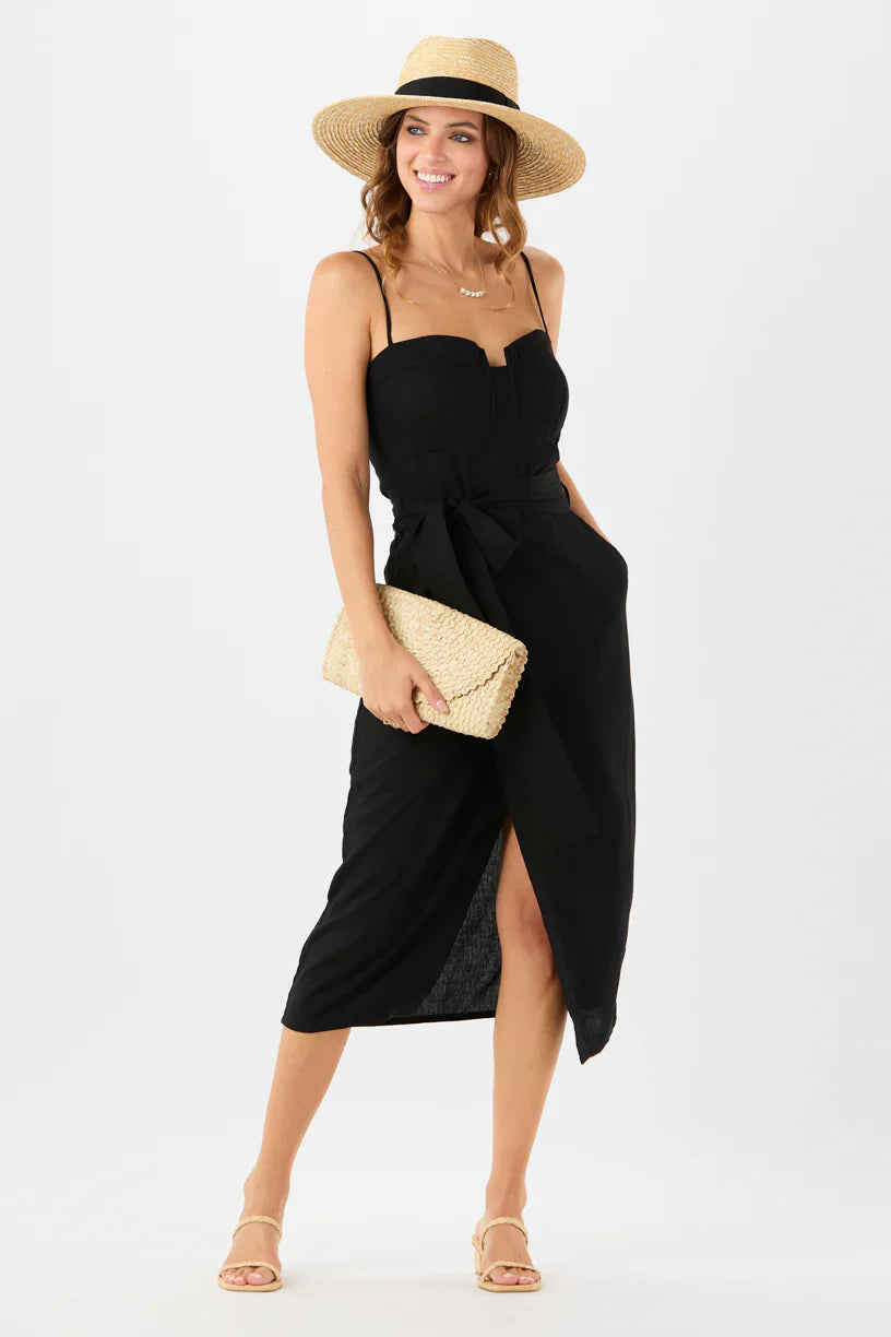 Tiare Hawaii Downtown Midi Dress - Black