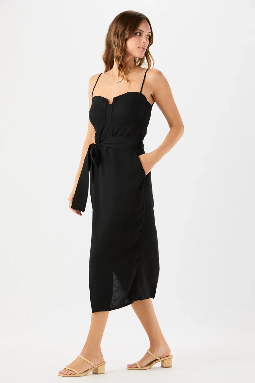 Tiare Hawaii Downtown Midi Dress - Black