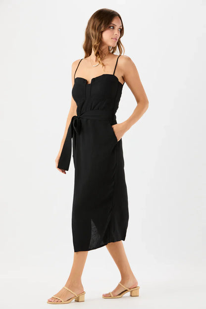 Tiare Hawaii Downtown Midi Dress - Black