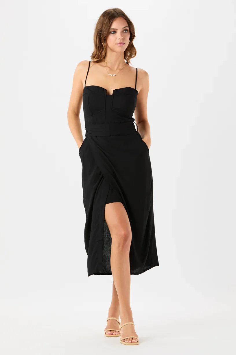 Tiare Hawaii Downtown Midi Dress - Black