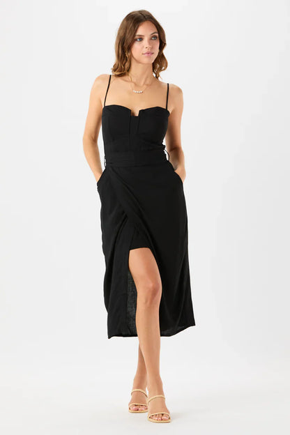 Tiare Hawaii Downtown Midi Dress - Black