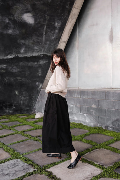BAILEY/44 Women's Stateside Structured Poplin Cargo Skirt in Black