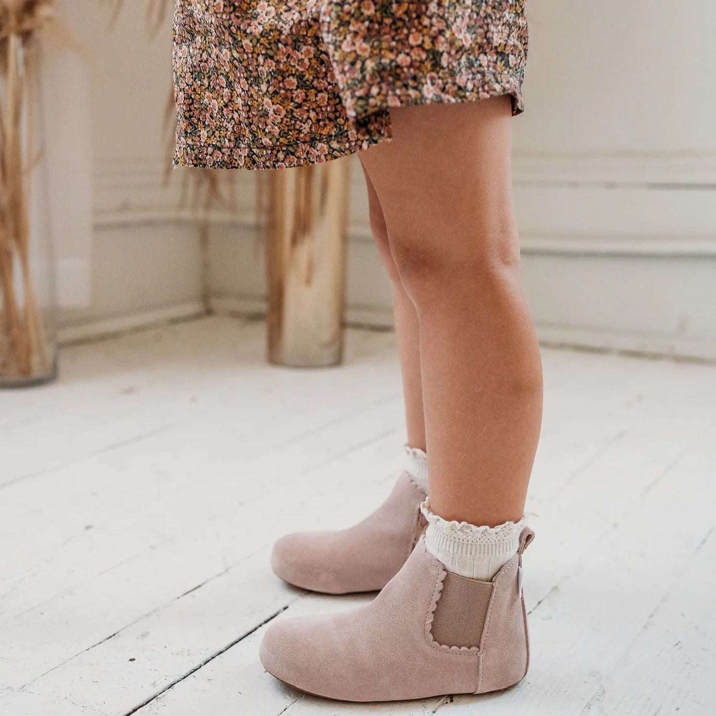 Little Love Bug Co. Blush Suede Reagan