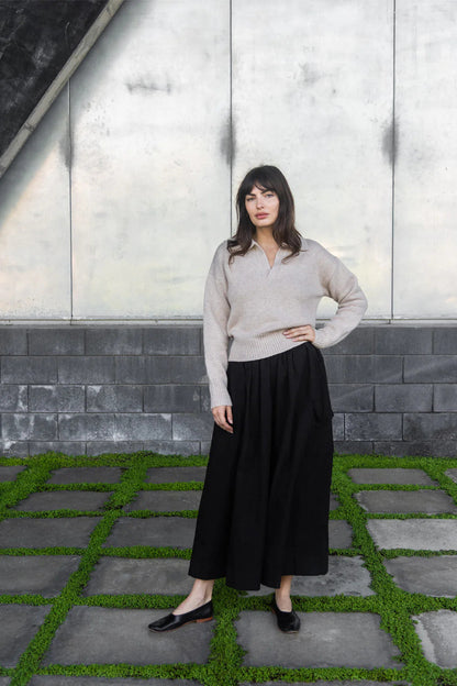 BAILEY/44 Women's Stateside Structured Poplin Cargo Skirt in Black