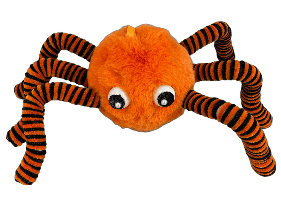 Decorator's Warehouse 5" x 15" Orange Faux Fur Spider