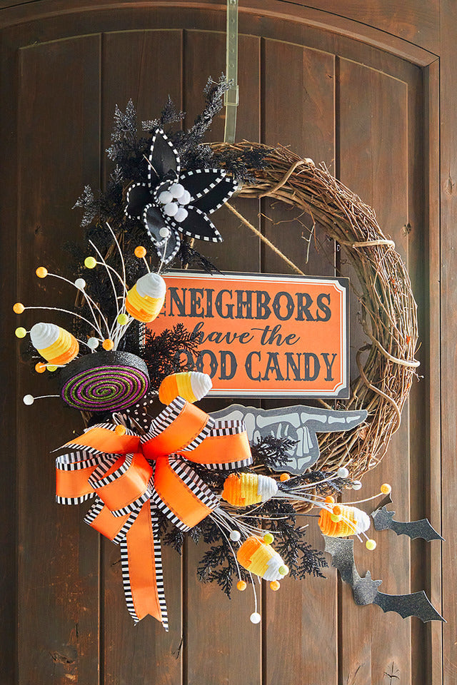 Decorator's Warehouse 13” The Neighbors Have The Good Candy Halloween Sign