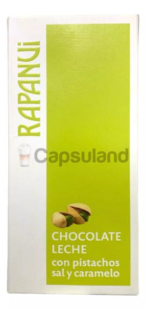 Pampa Direct Rapanui Milk Chocolate Pistachio Salt & Caramel Bar, 100 g / 3.53 oz