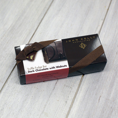 John Kelly Chocolates Dark Chocolate with Walnuts Truffle Fudge Bar