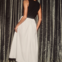 Cupshe Black High Neck Tank & White Skirt Maxi Dress (x2)