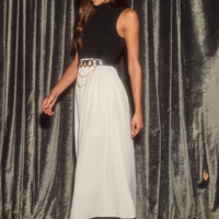 Cupshe Black High Neck Tank & White Skirt Maxi Dress (x2)