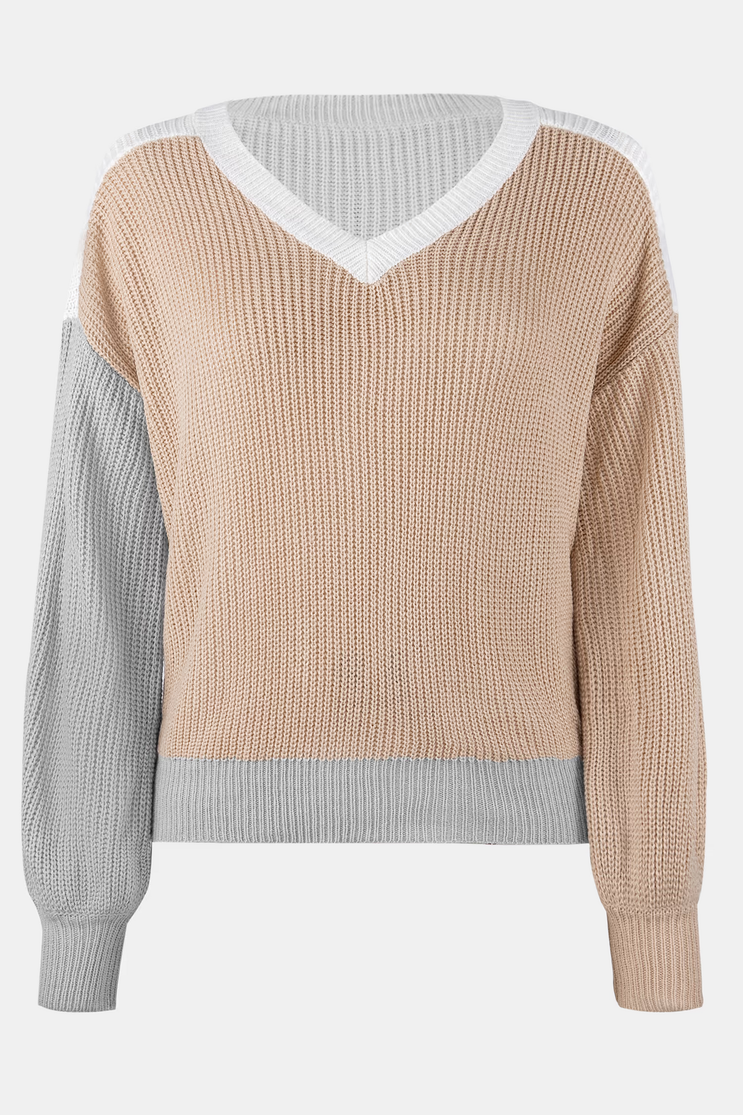 Cupshe Cooler Daze Colorblock V-Neck Sweater (x2)