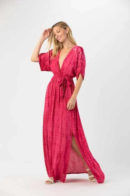 Tiare Hawaii Elise Maxi Dress - Berry Ripples