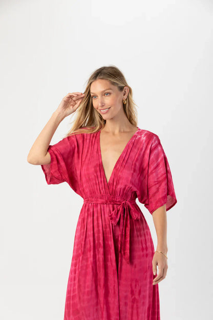 Tiare Hawaii Elise Maxi Dress - Berry Ripples