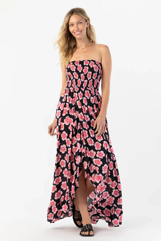 Tiare Hawaii Eri Maxi Dress - Lanai Floral Black
