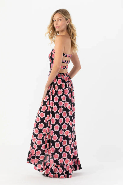 Tiare Hawaii Eri Maxi Dress - Lanai Floral Black