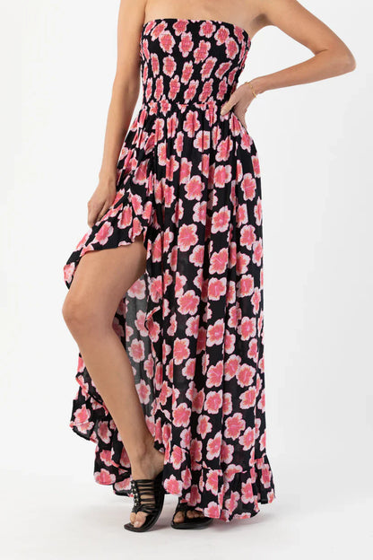 Tiare Hawaii Eri Maxi Dress - Lanai Floral Black