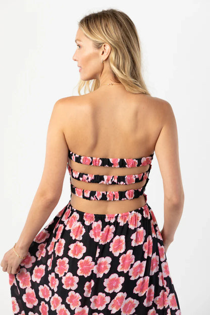 Tiare Hawaii Eri Maxi Dress - Lanai Floral Black