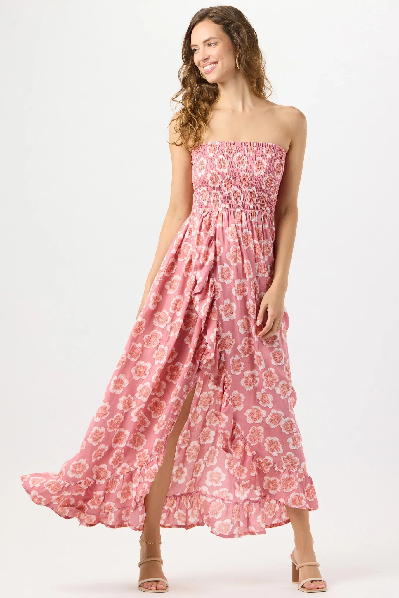 Tiare Hawaii Eri Maxi Dress - Lanai Floral Mauve