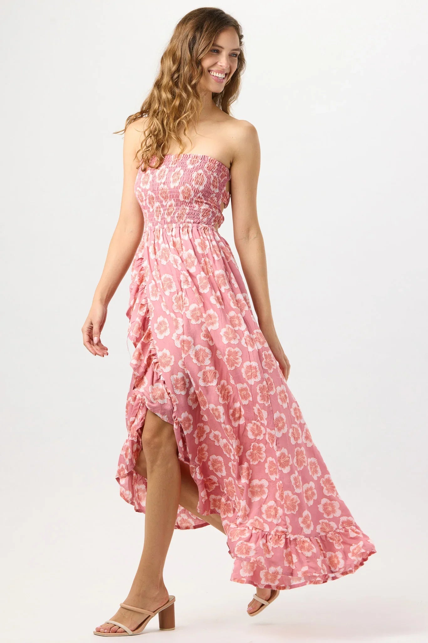 Tiare Hawaii Eri Maxi Dress - Lanai Floral Mauve