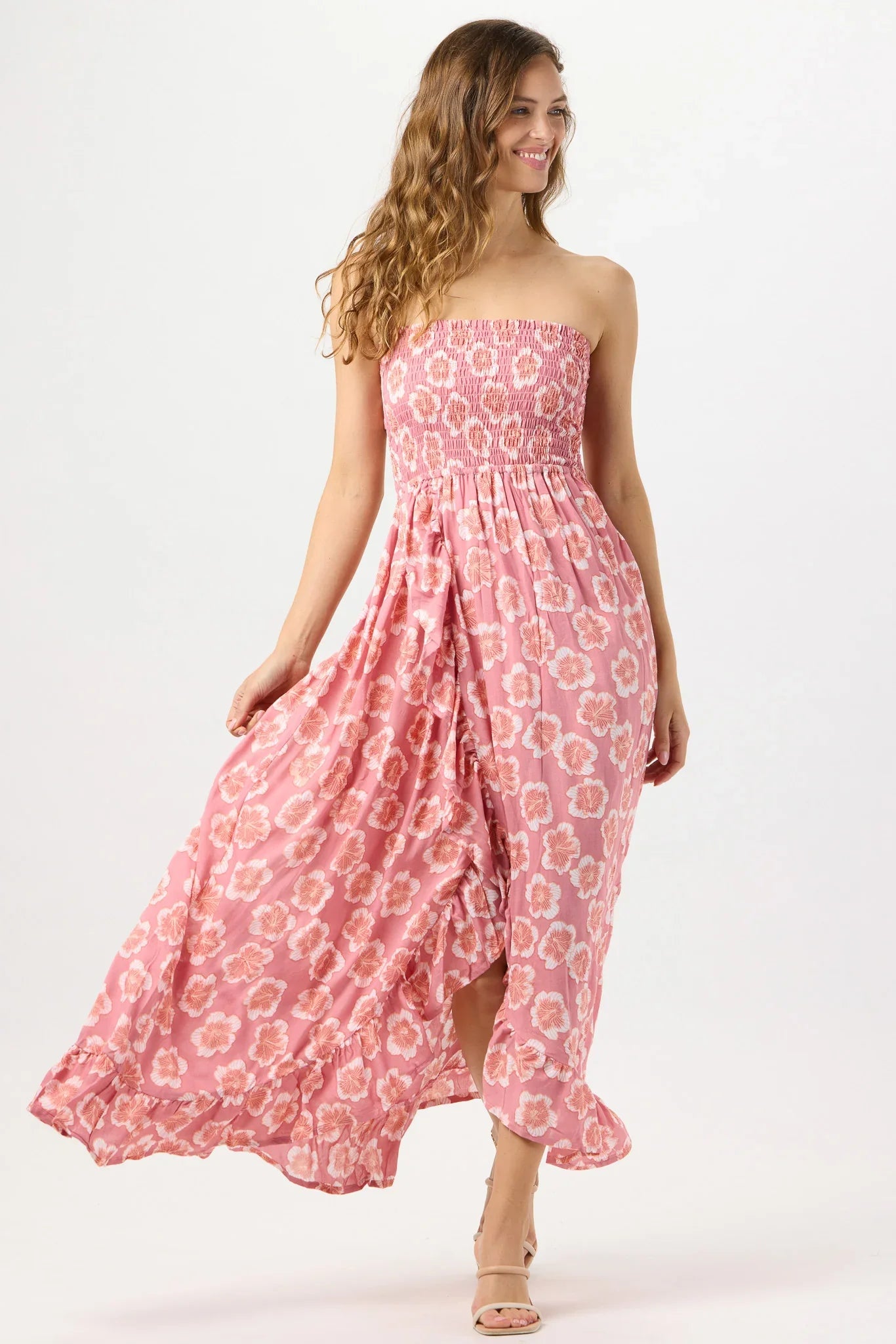 Tiare Hawaii Eri Maxi Dress - Lanai Floral Mauve