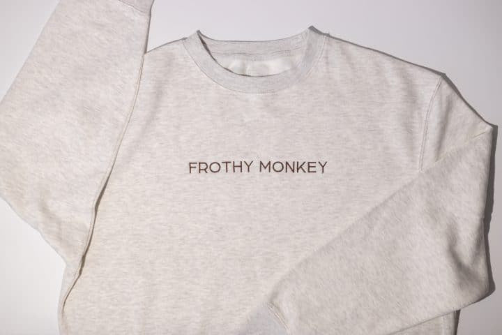 Frothy Monkey Embroidered Sweatshirt