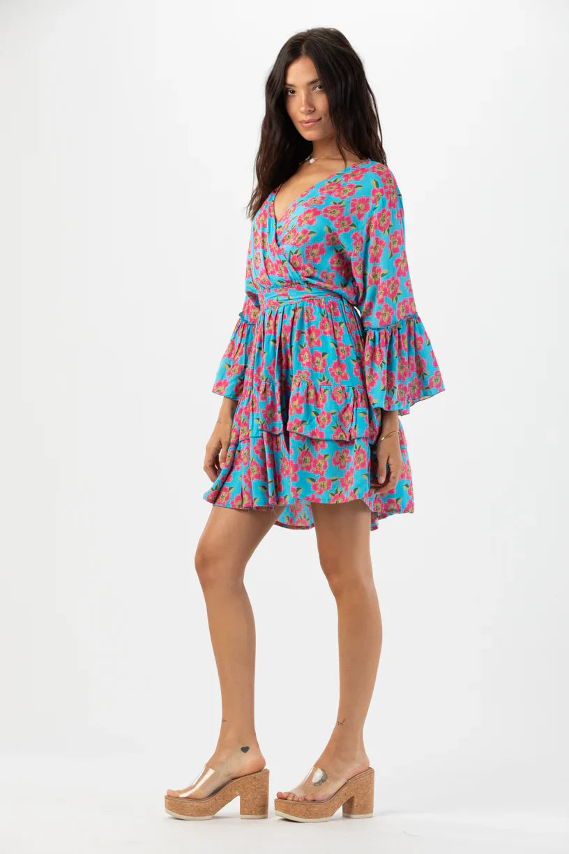 Tiare Hawaii Felix Mini Dress - Poipu Turquoise