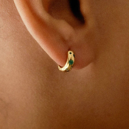 ARGENTO VIVO THE EMERALD BUBBLE HUGGIE