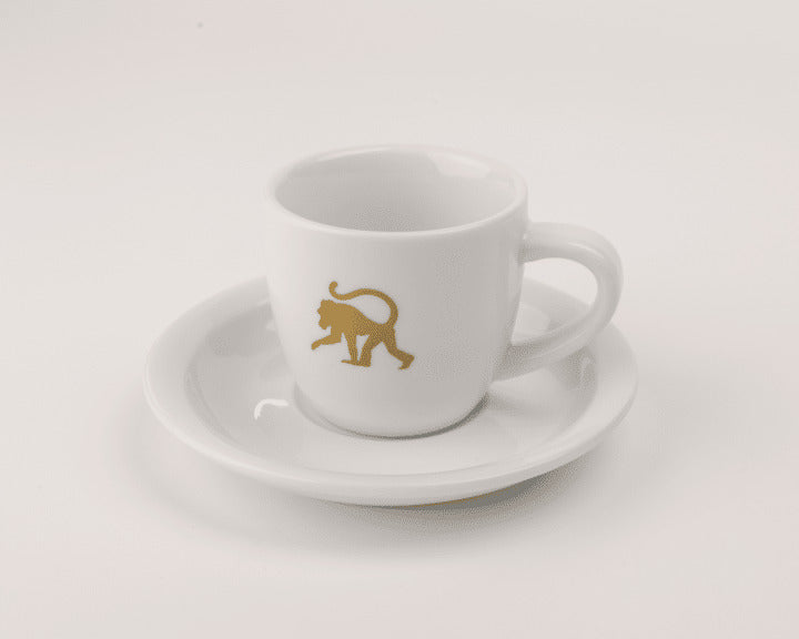 Frothy Monkey Espresso Mug & Saucer