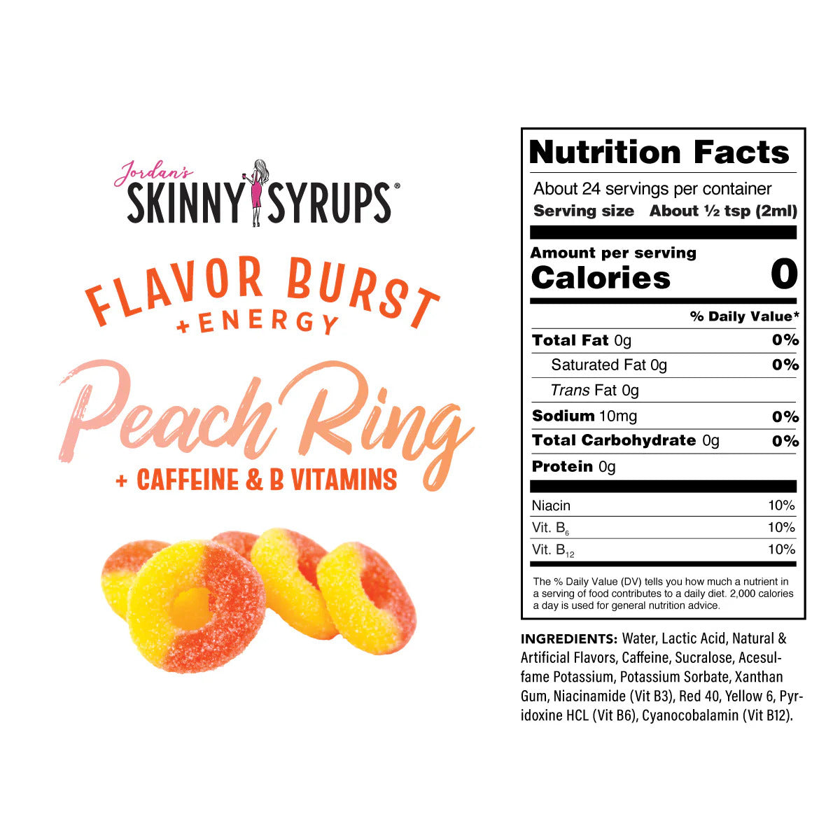 Skinny Mixes Peach Ring Flavor Burst