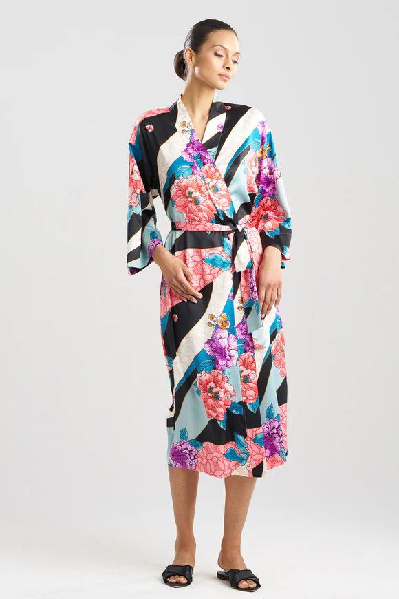 Natori Floral Tapestry Satin Robe