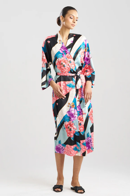 Natori Floral Tapestry Satin Robe