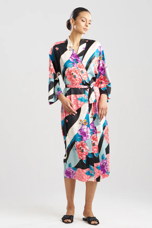 Natori Floral Tapestry Satin Robe