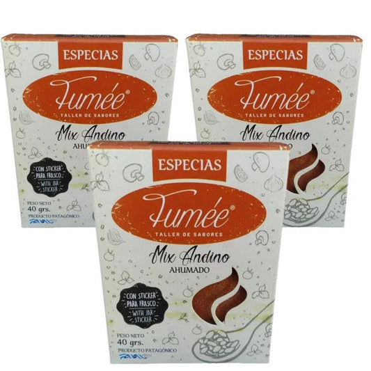 Pampa Direct Fumée Andean Mix Ahumado with Garlic, Paprika, and Cumin, 40 g / 1.41 oz (pack of 3)