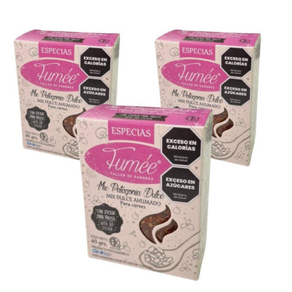 Pampa Direct Fumée Mix Patagonia Sweet Smoked for Meats Mix Patagonia Dulce Ahumado, 40 g / 1.41 oz (pack of 3)