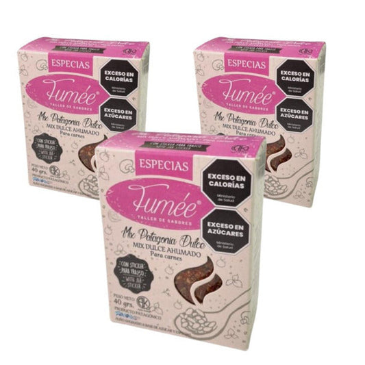 Pampa Direct Fumée Mix Patagonia Sweet Smoked for Meats Mix Patagonia Dulce Ahumado, 40 g / 1.41 oz (pack of 3)