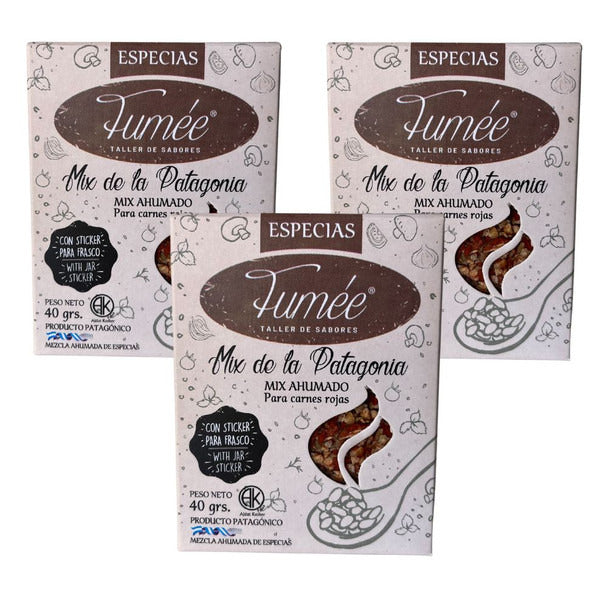 Pampa Direct Fumée Patagonia Smoked Mix for Red Meats - Ahumado Para Carnes Rojas, 40 g / 1.41 oz (pack of 3)
