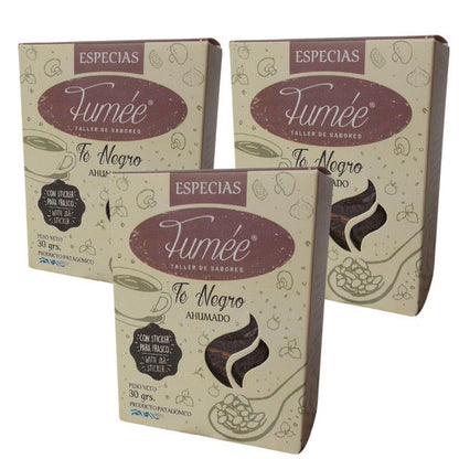 Pampa Direct Fumée Smoked Black Tea Té Negro Ahumado Loose Leaf, 30 g / 1.05 oz (pack of 3)